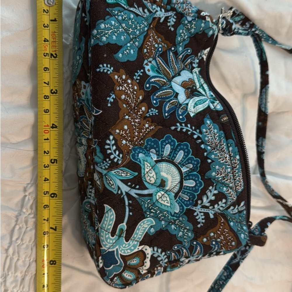 Vera Bradley Blue and Brown Floral Shoulder Bag
